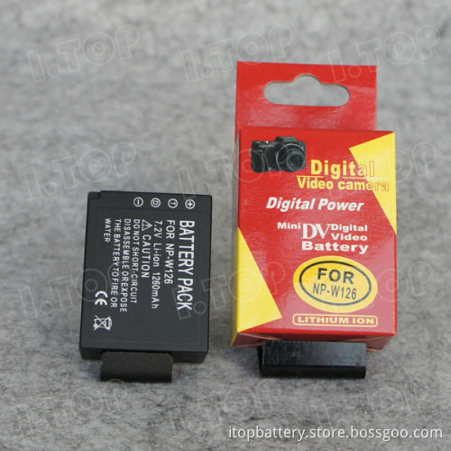 Portable battery pack for NP-W126 Fujifilm batteries,7.2V 1260mAh, Made in china